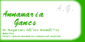 annamaria gancs business card